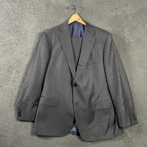 Suitsupply Suit Mens 44R Gray Napoli/Brescia Slim Fit 2 Piece VBC Super 110s